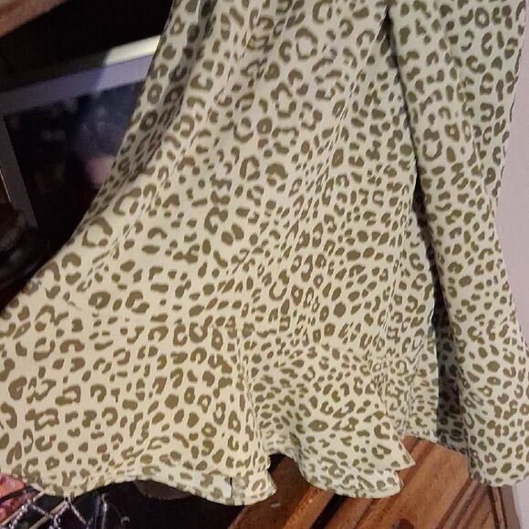 ZARA Green Leopard Print Slip Dress Size XS - Picture 6 of 16